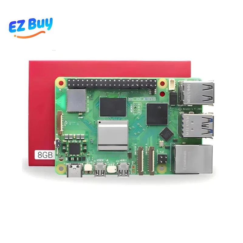 Raspberry Pi 5 8Gb Kit - Raspberry Pi 5、モデル：4GB、8GB、16GB RAM、BCM2712、Linuxコンピューター、Raspberry Pi 5開発ボード、AIキット、8GBモデル。